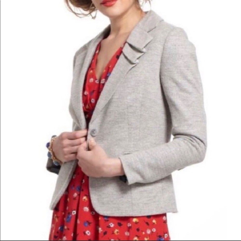Anthropologie Elevenses Grey Blazer